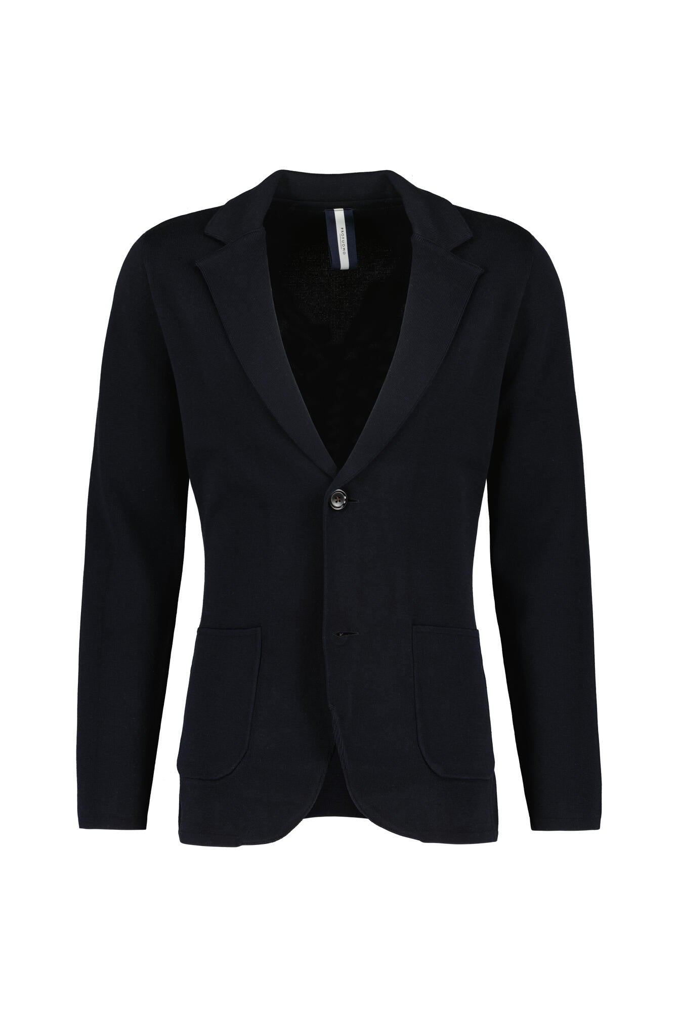 Strickjacke mit Reversekragen - P - Blau