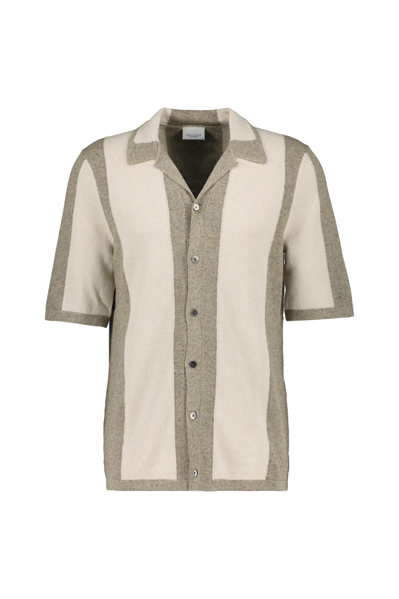 Poloshirt aus Baumwollmix in Blockstreifen - F4 - Beige
