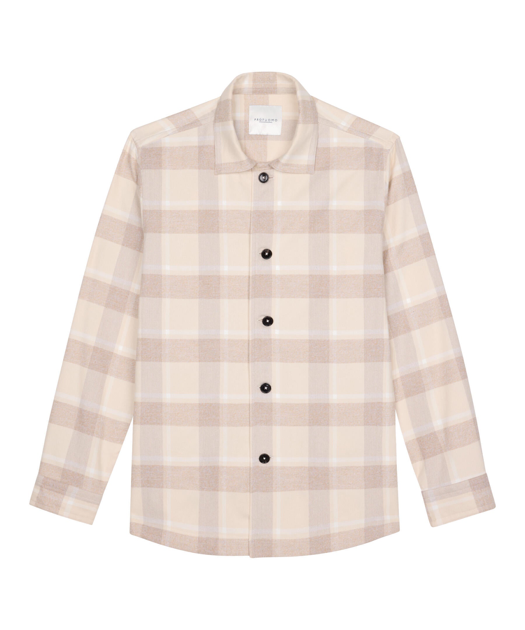 Flanellhemd aus Baumwolle - F - Beige