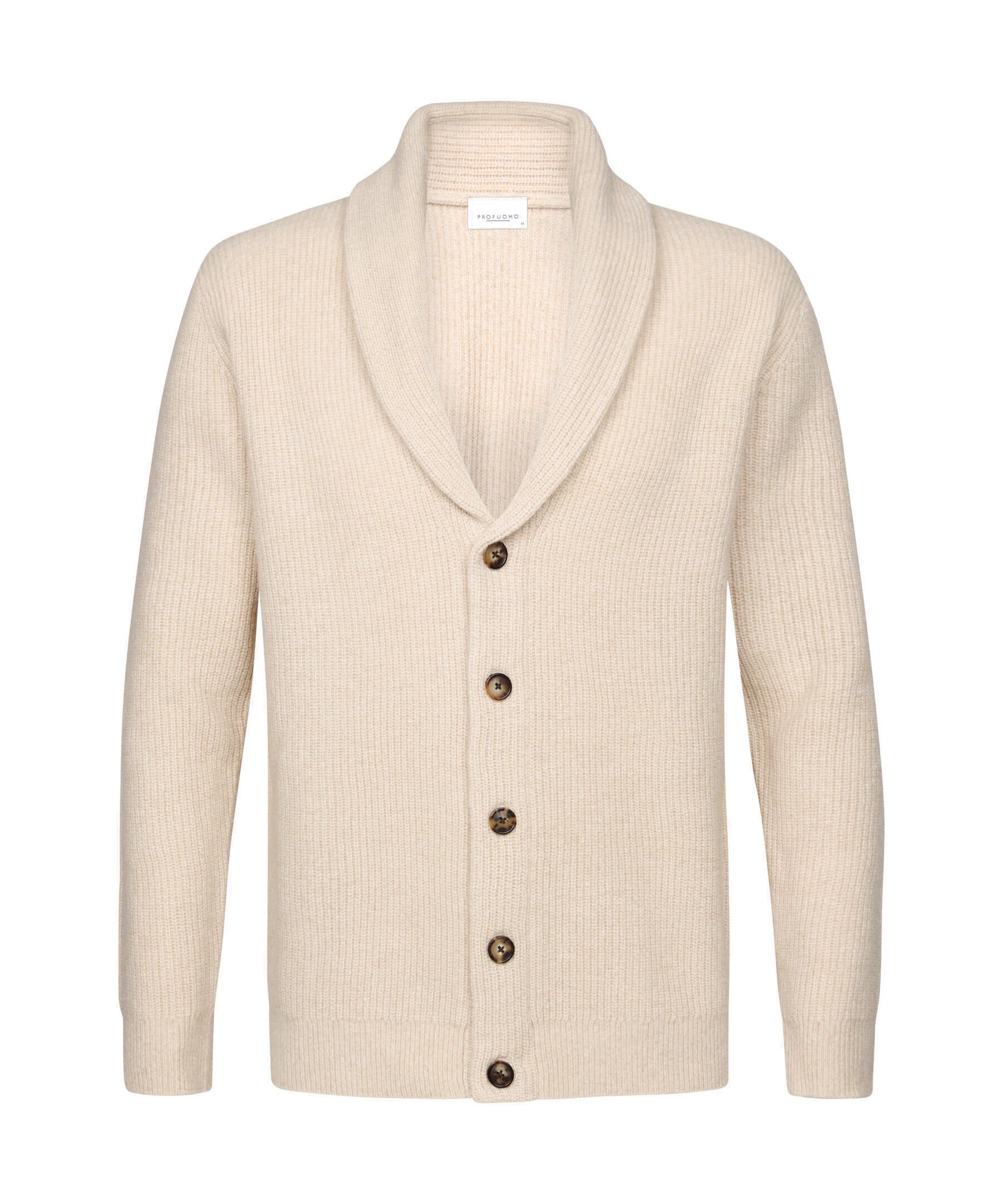 Strick-Cardigan aus Wolle - E - Beige