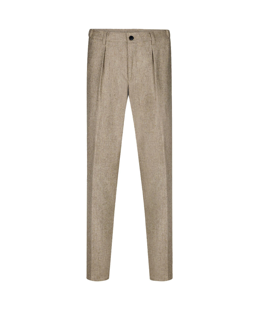 Flanellhose aus Wollmix - F6 - Beige