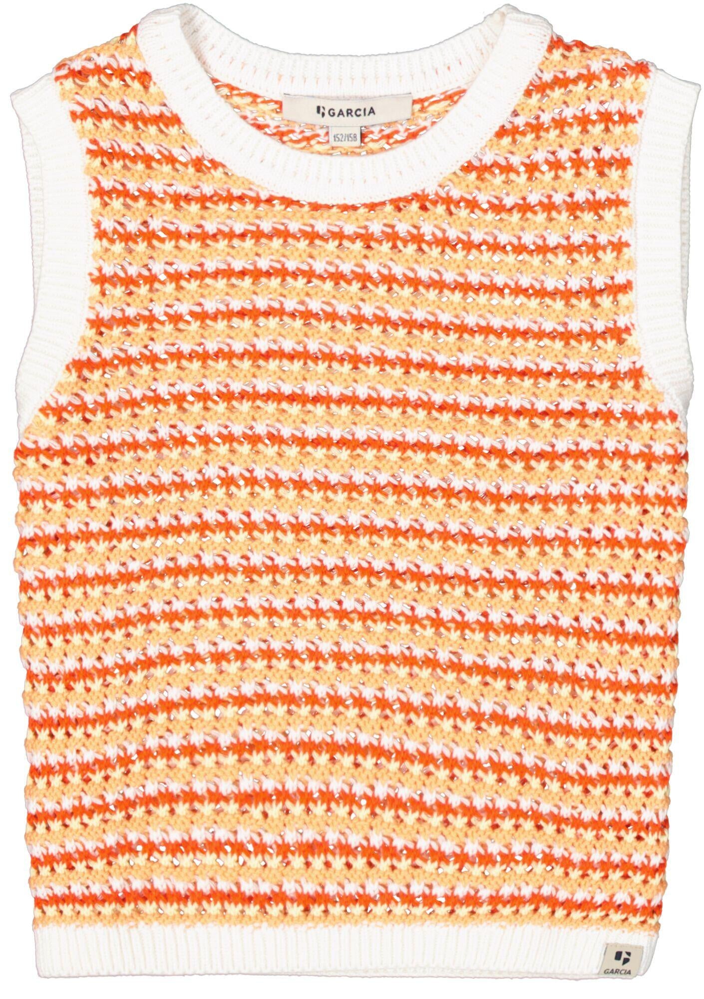 Stricktop aus Baumwolle - 53 - Orange