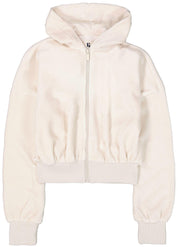 Gerippte Sweatshirtjacke - 2389 - Creme