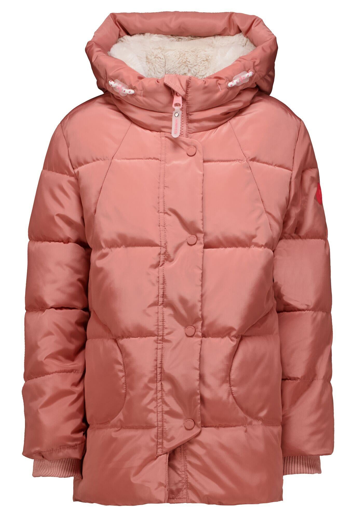 Steppmantel mit Kapuze - 7525-dark blush - Orange