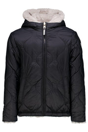 Steppjacke mit Kapuze - 2155-silver grey - Schwarz