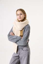 Strickschal - 1529-warm white - Creme