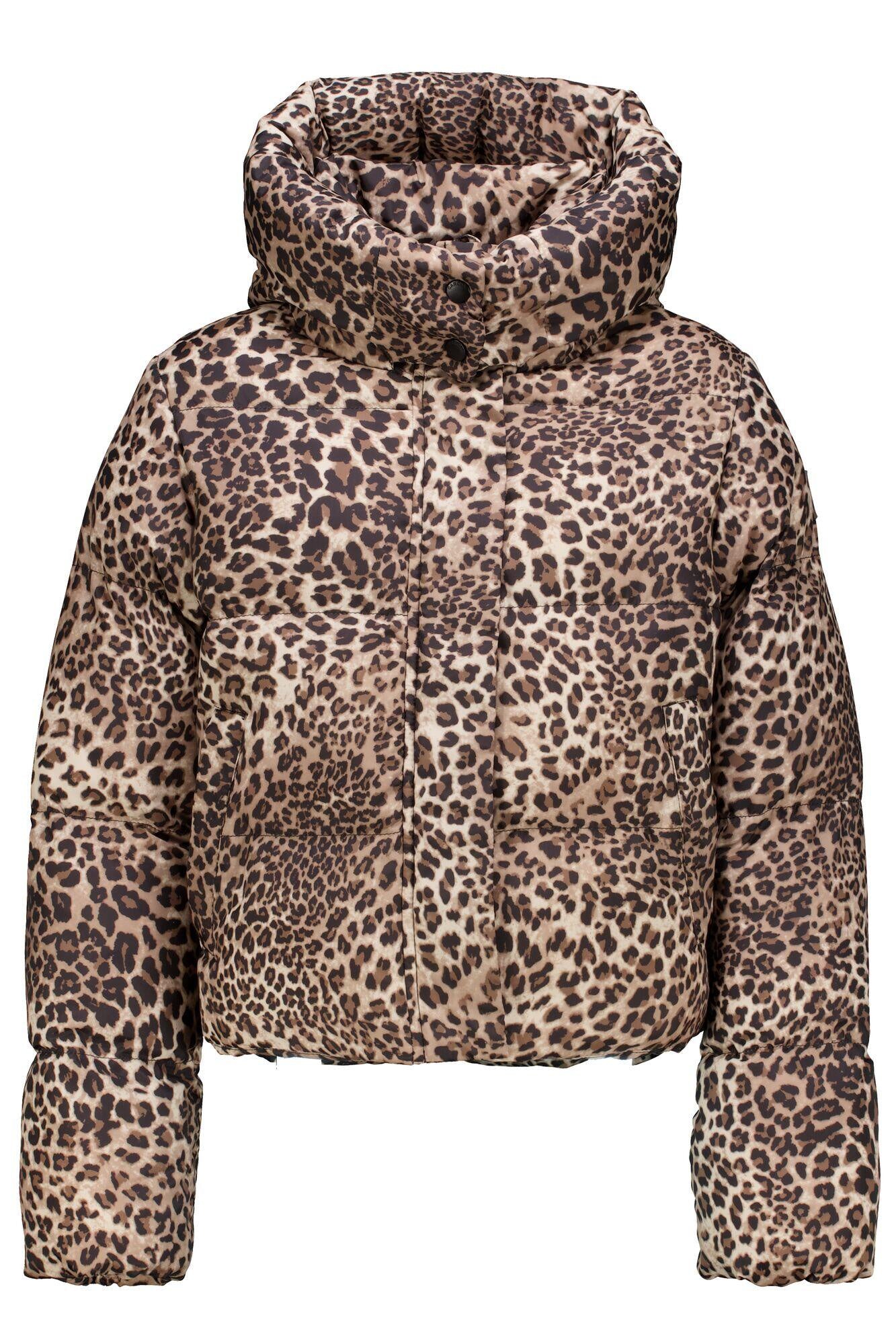 Winterjacke mit Animalprint - 60-black - Schwarz