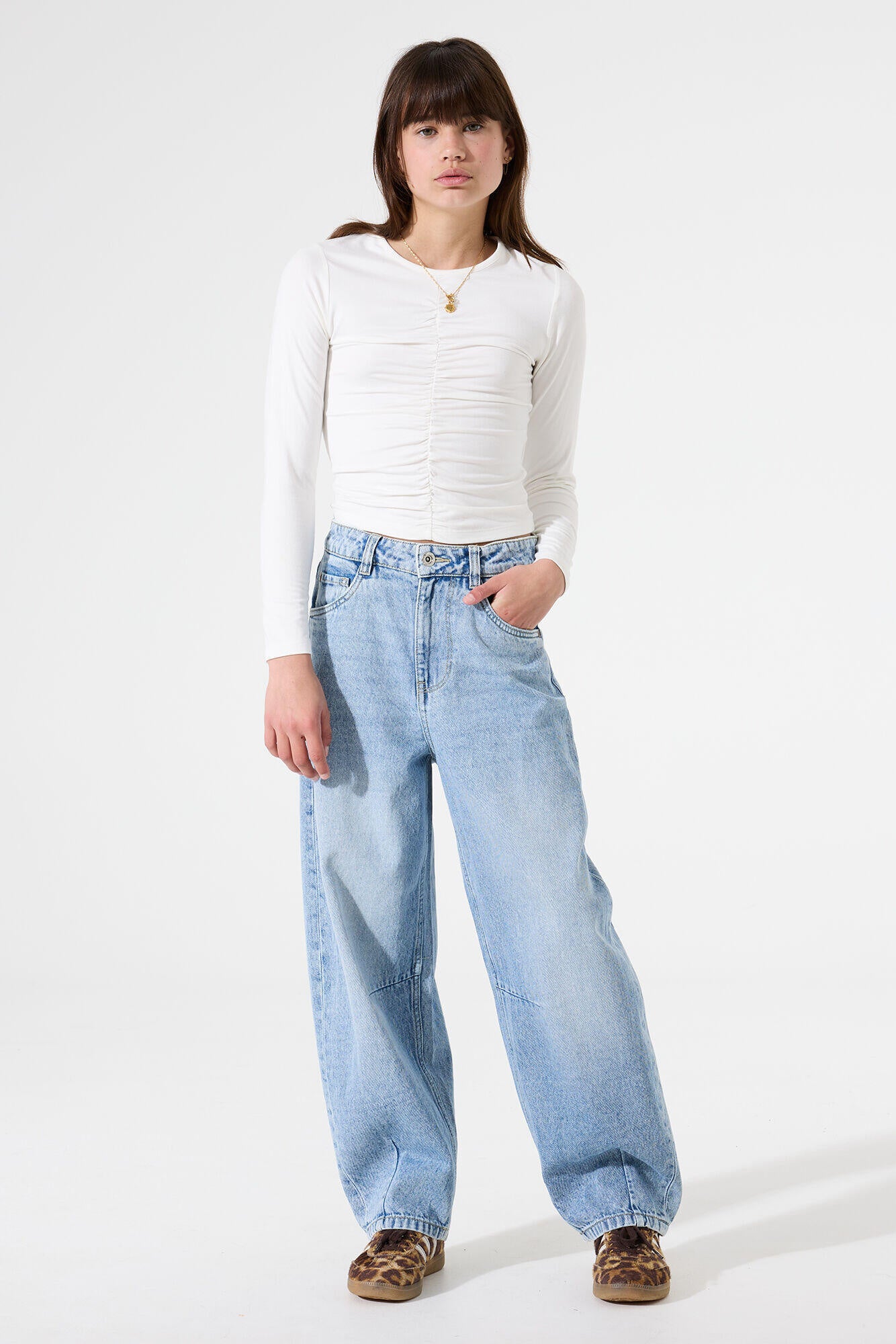 Langarmshirt aus Viskose - 53-off white - Creme
