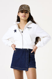 Jeansskort Mini aus Baumwolle - 8888-rinsed - Blau