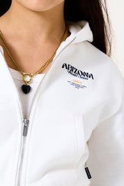 Sweatshirtjacke aus Baumwollmix - 53-off white - Creme