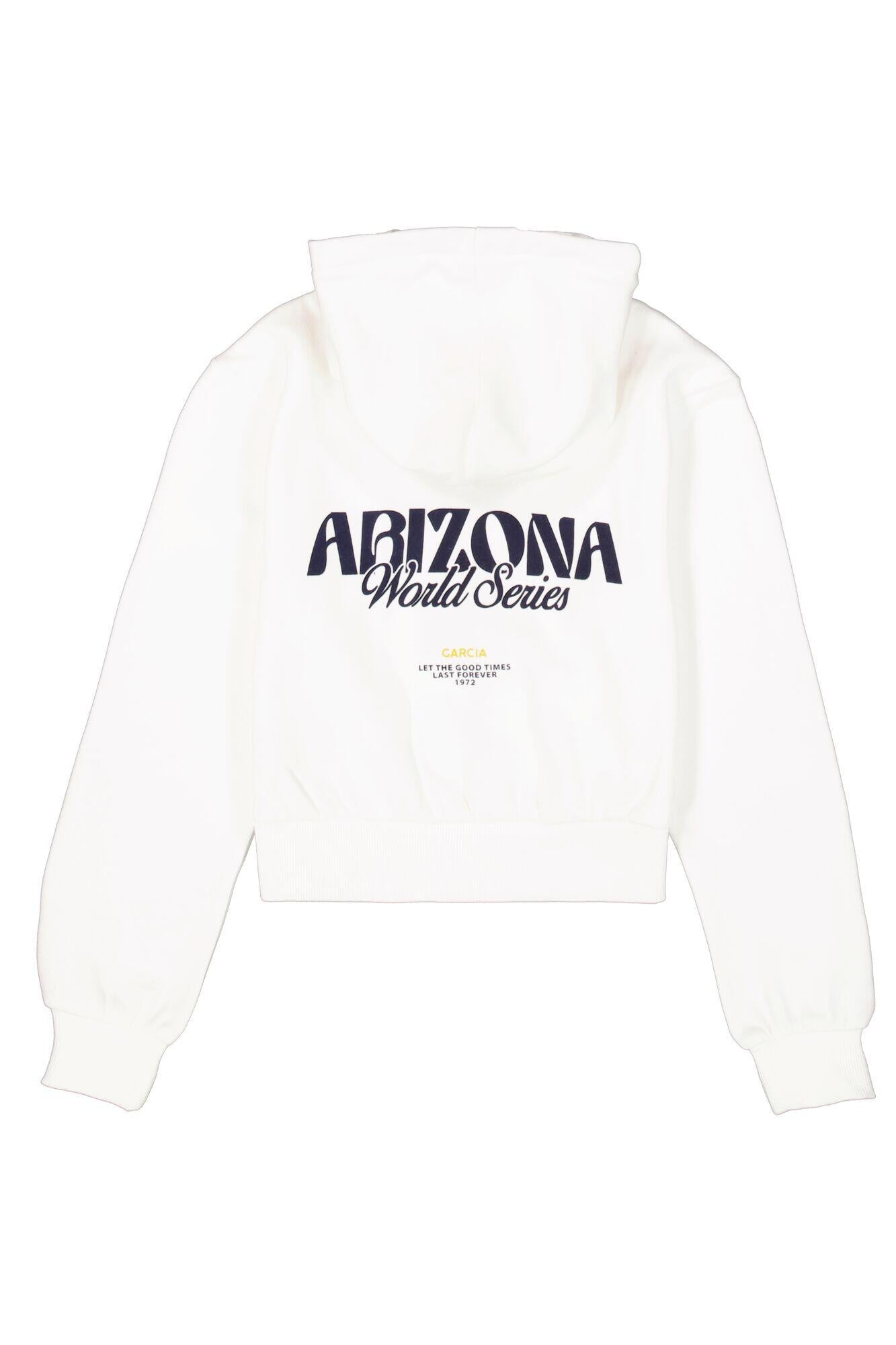 Sweatshirtjacke aus Baumwollmix - 53-off white - Creme
