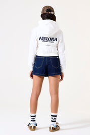 Sweatshirtjacke aus Baumwollmix - 53-off white - Creme