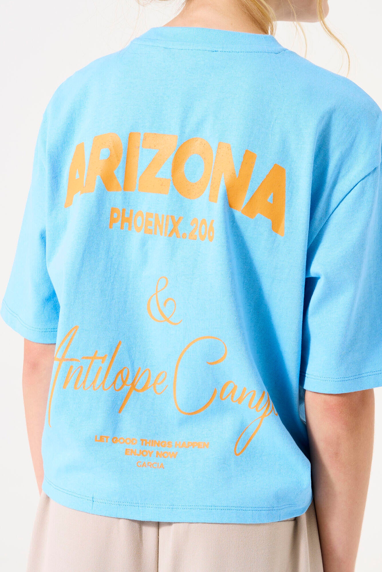 T-Shirt aus Baumwolle - 1266-ice blue - Blau