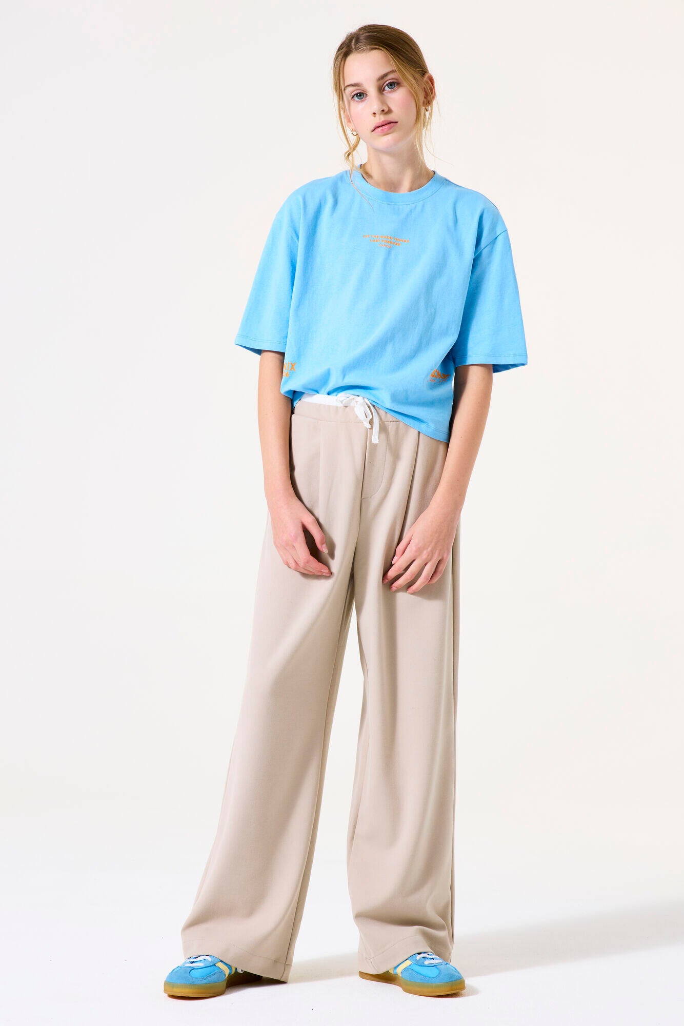T-Shirt aus Baumwolle - 1266-ice blue - Blau