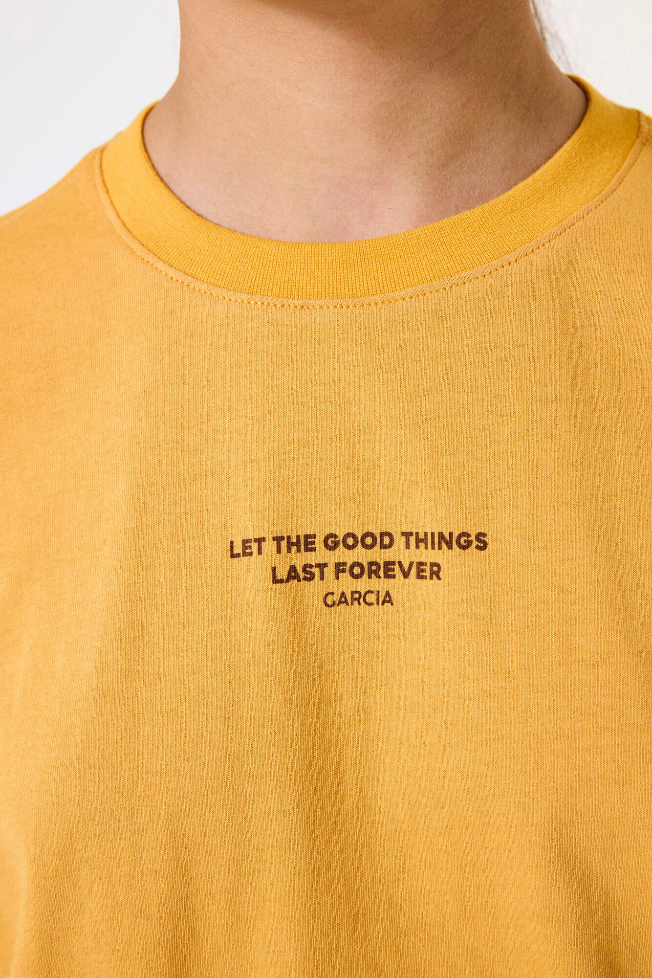T-Shirt aus Baumwolle - 4475-midday honey - Orange