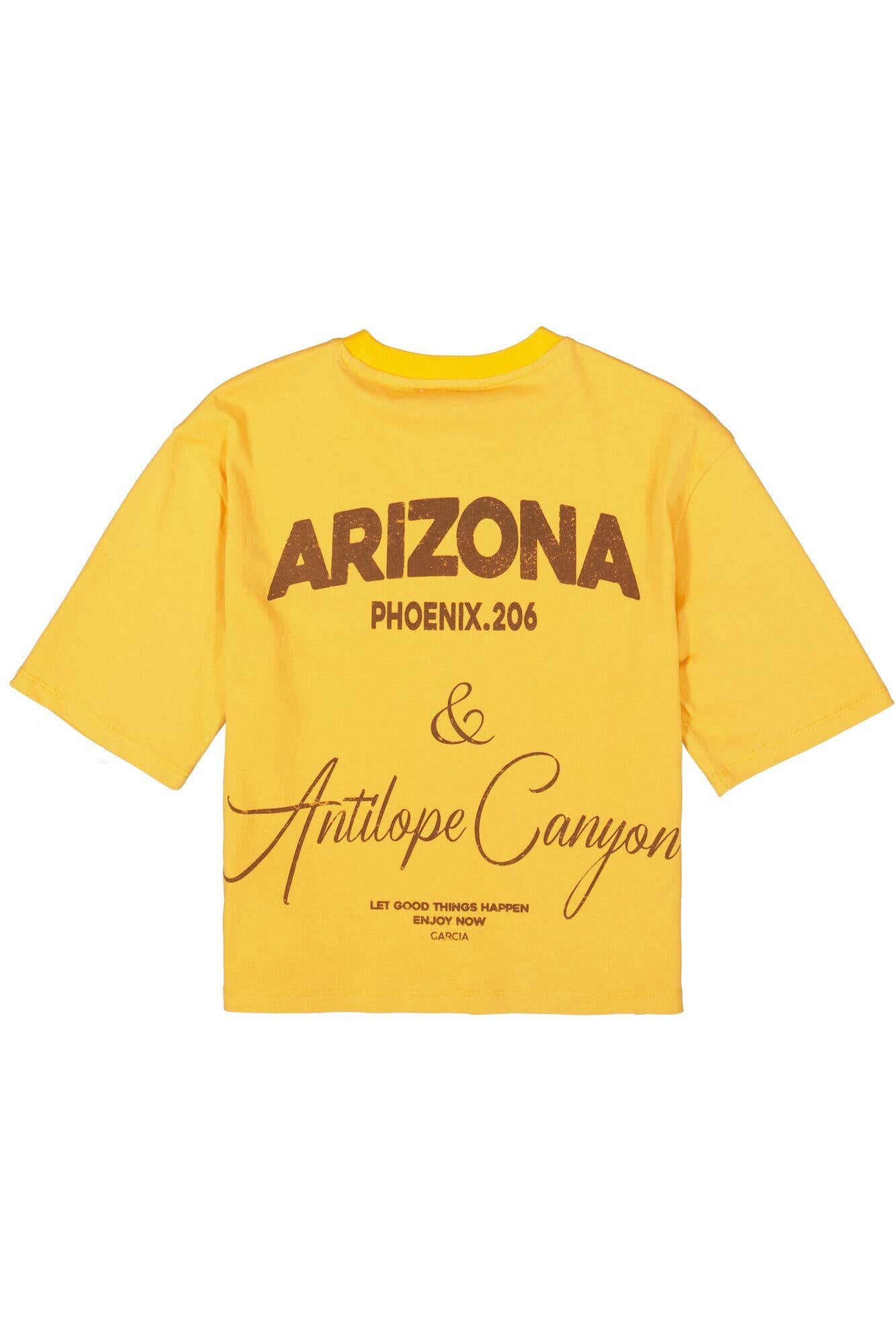 T-Shirt aus Baumwolle - 4475-midday honey - Orange