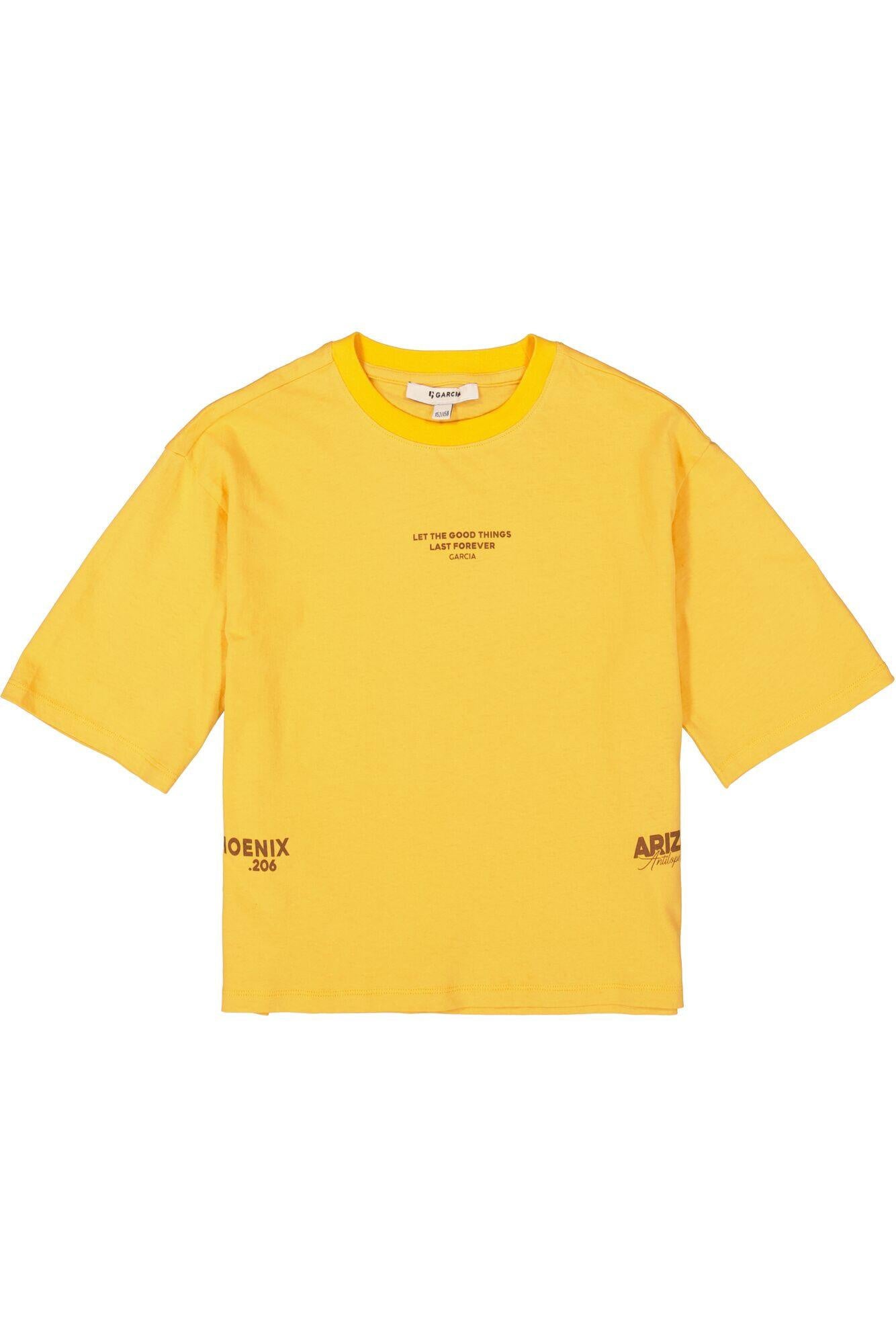 T-Shirt aus Baumwolle - 4475-midday honey - Orange