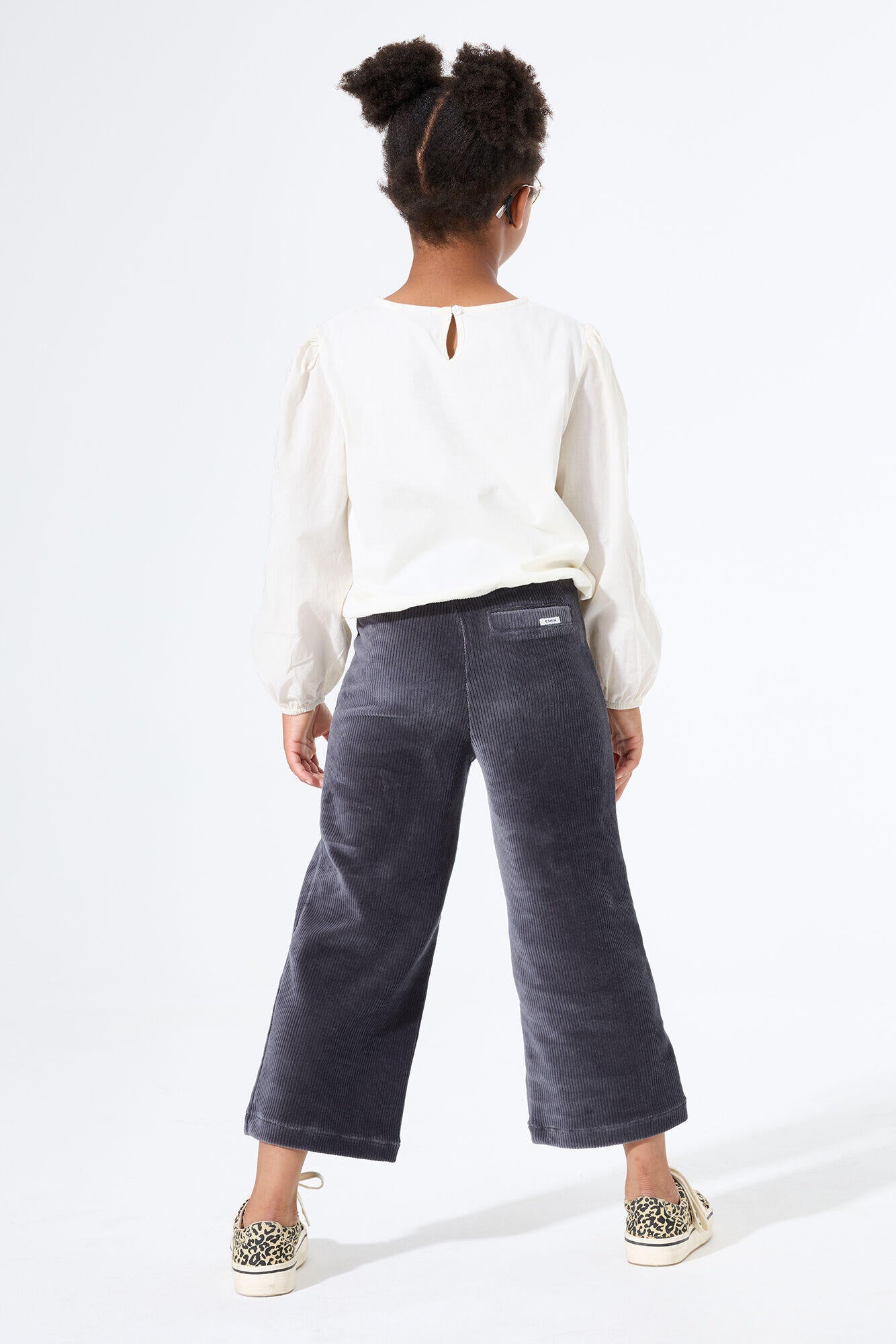 Stoffhose Wide Leg - 2884-dark grey - Grau