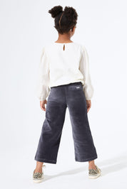 Stoffhose Wide Leg - 2884-dark grey - Grau
