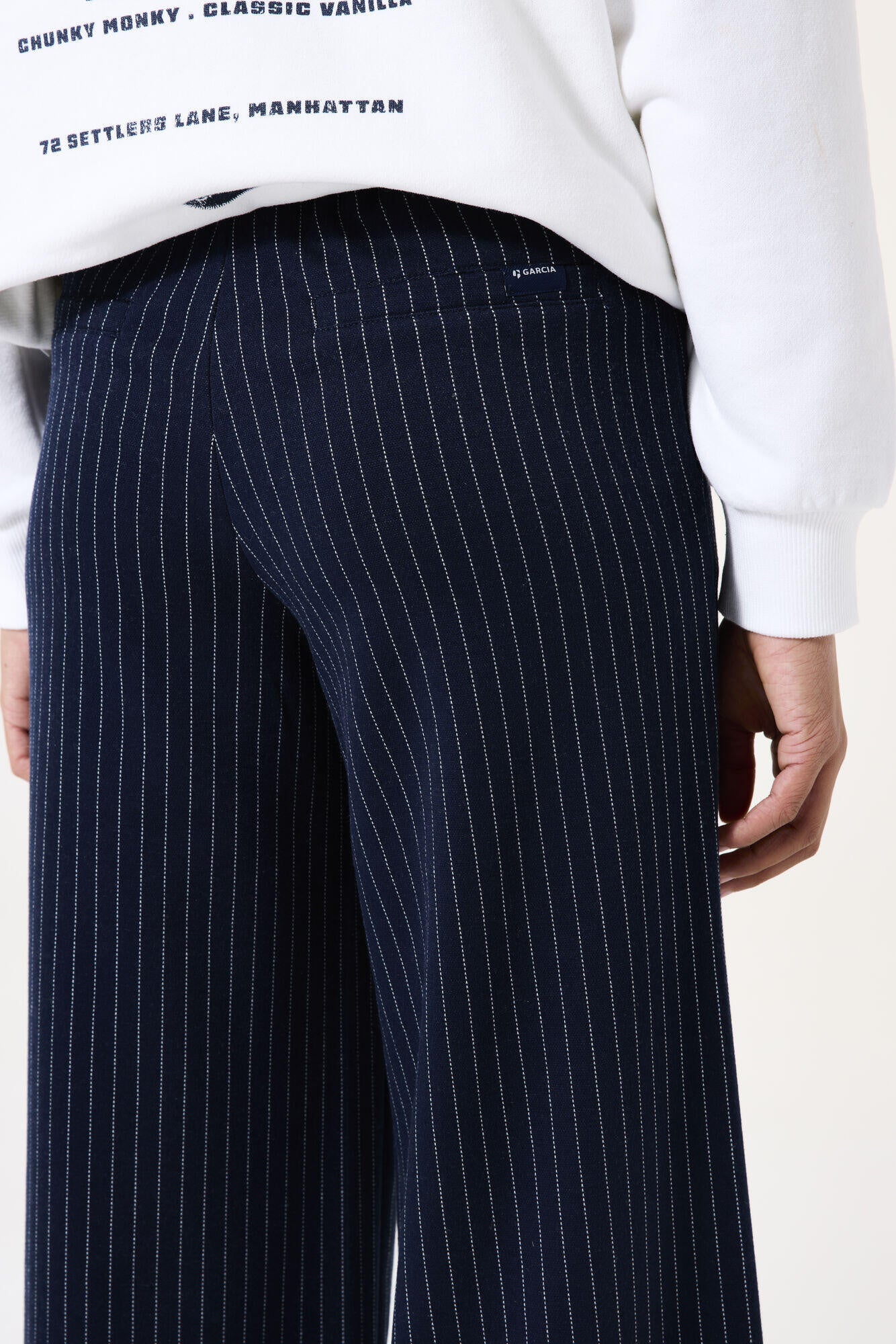 Stoffhose gestreift - 6033-liberty blue - Blau