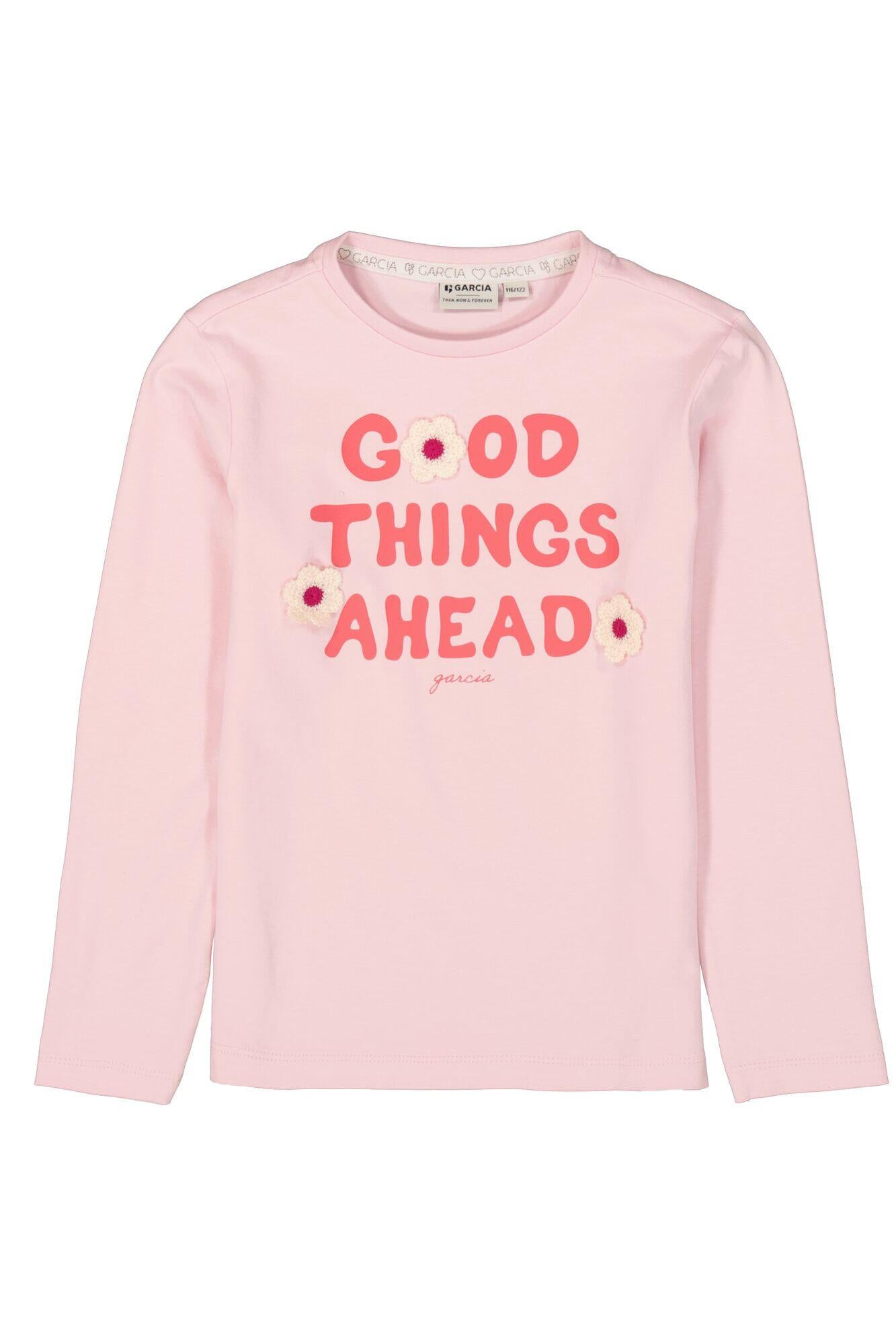Langarmshirt aus Baumwolle - 4607-almond blosso - Rosa