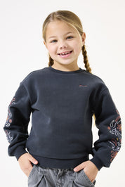 Sweatshirt aus Baumwolle - 2884-dark grey - Grau