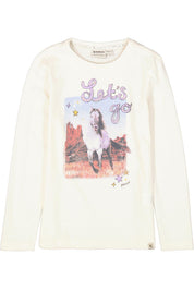 Langarmshirt aus Baumwolle - 1529-warm white - Beige