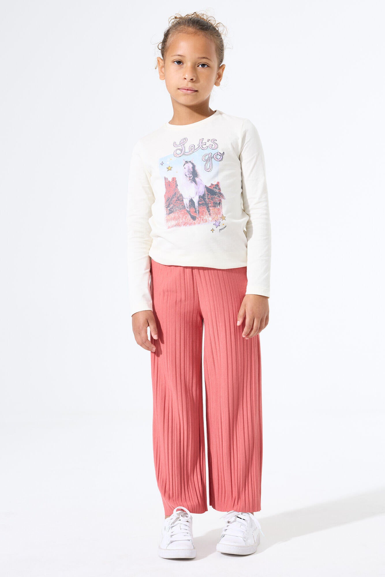 Langarmshirt aus Baumwolle - 1529-warm white - Beige