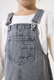 Jeanskleid - 9135-medium used - Grau