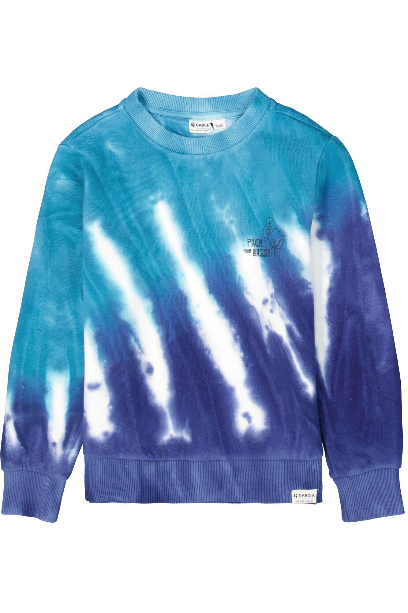 Sweatshirt aus Baumwollmix - 9872-retro blue - Blau