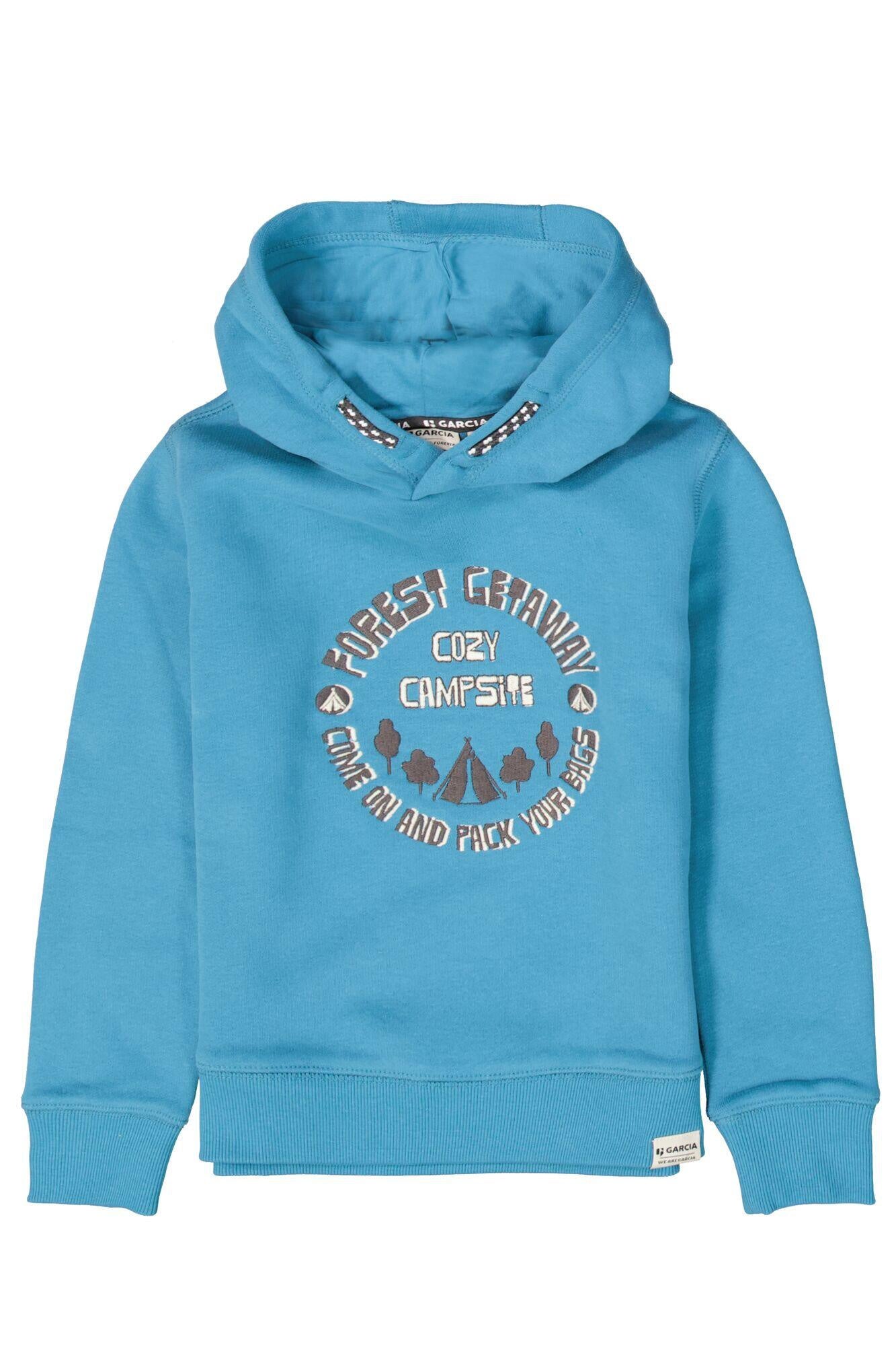Sweathoodie aus Baumwollmix - 9872-retro blue - Blau