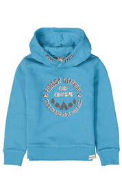 Sweathoodie aus Baumwollmix - 9872-retro blue - Blau