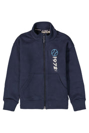 Sweatjacke aus Baumwolle - 6971-space - Blau
