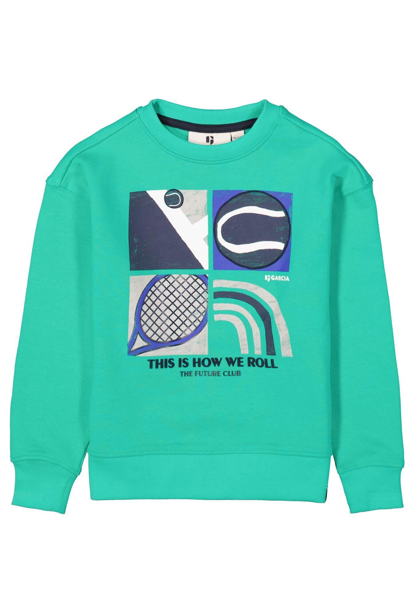 Sweatshirt aus Baumwolle - 4128-papyrus - Grün