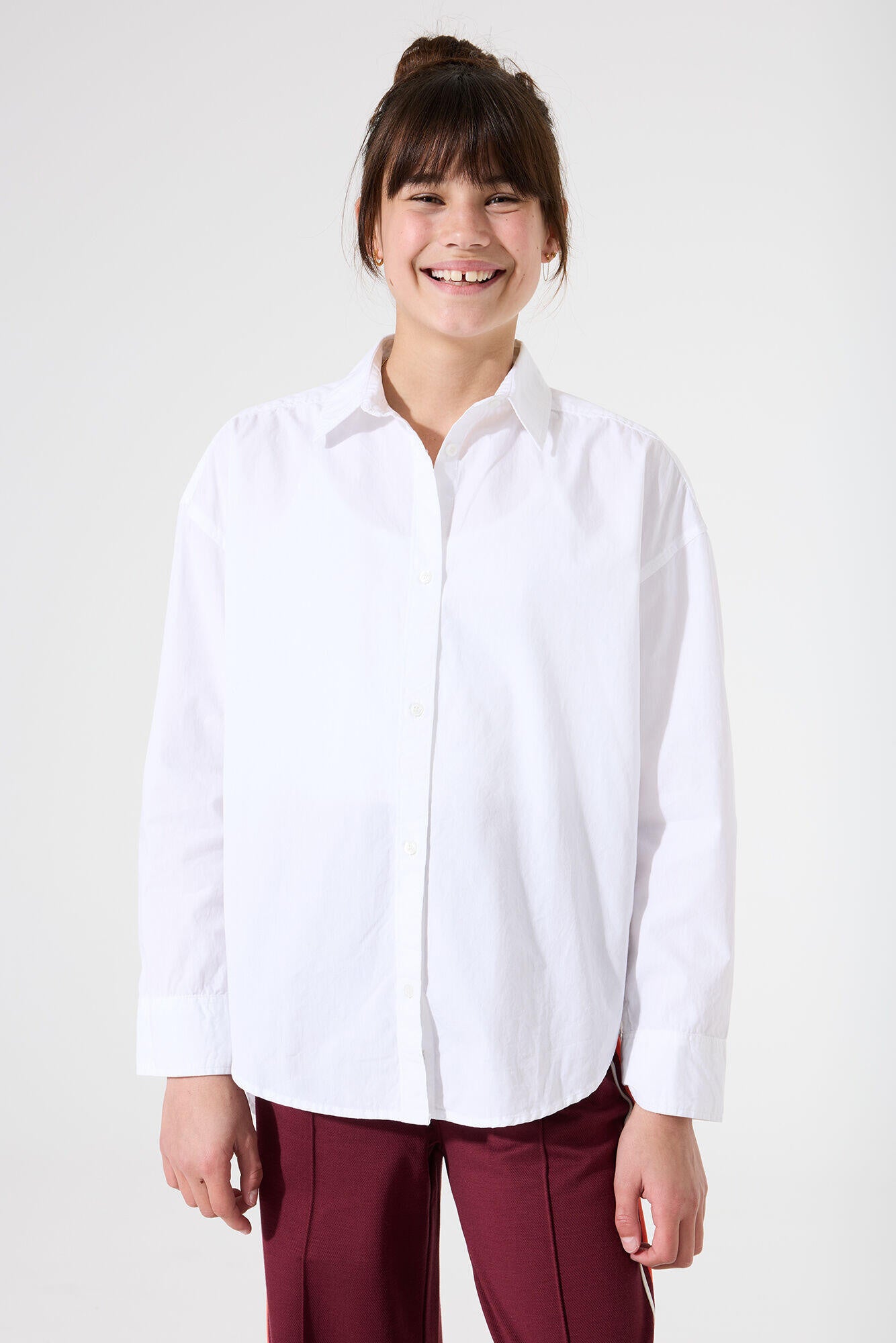 Hemdbluse aus Baumwolle - 53-off white - Weiß