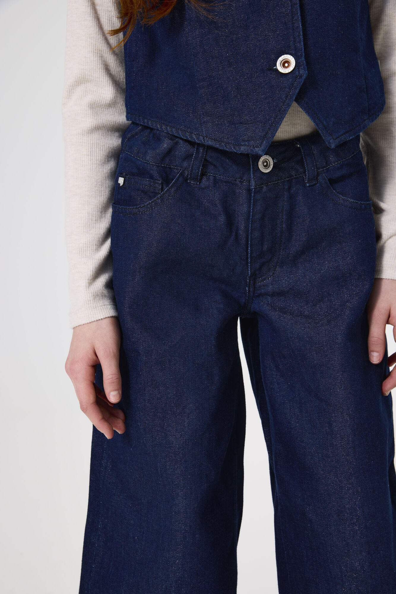 Jeans MARALL Wide Leg - 7777-rinsed - Blau