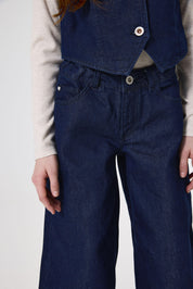Jeans MARALL Wide Leg - 7777-rinsed - Blau