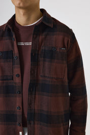 Overshirt aus Baumwolle - 4154-mahogany - Braun