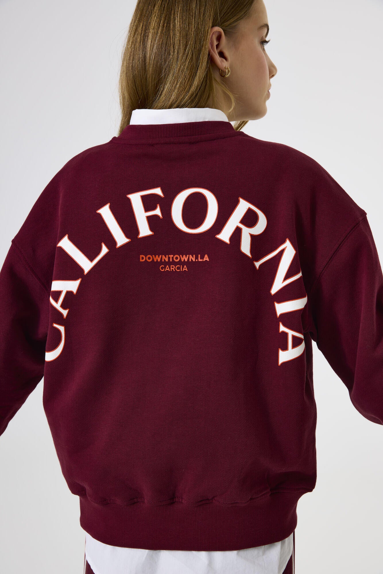 Sweatshirt aus Baumwolle - 6637-dark cherry - Rot