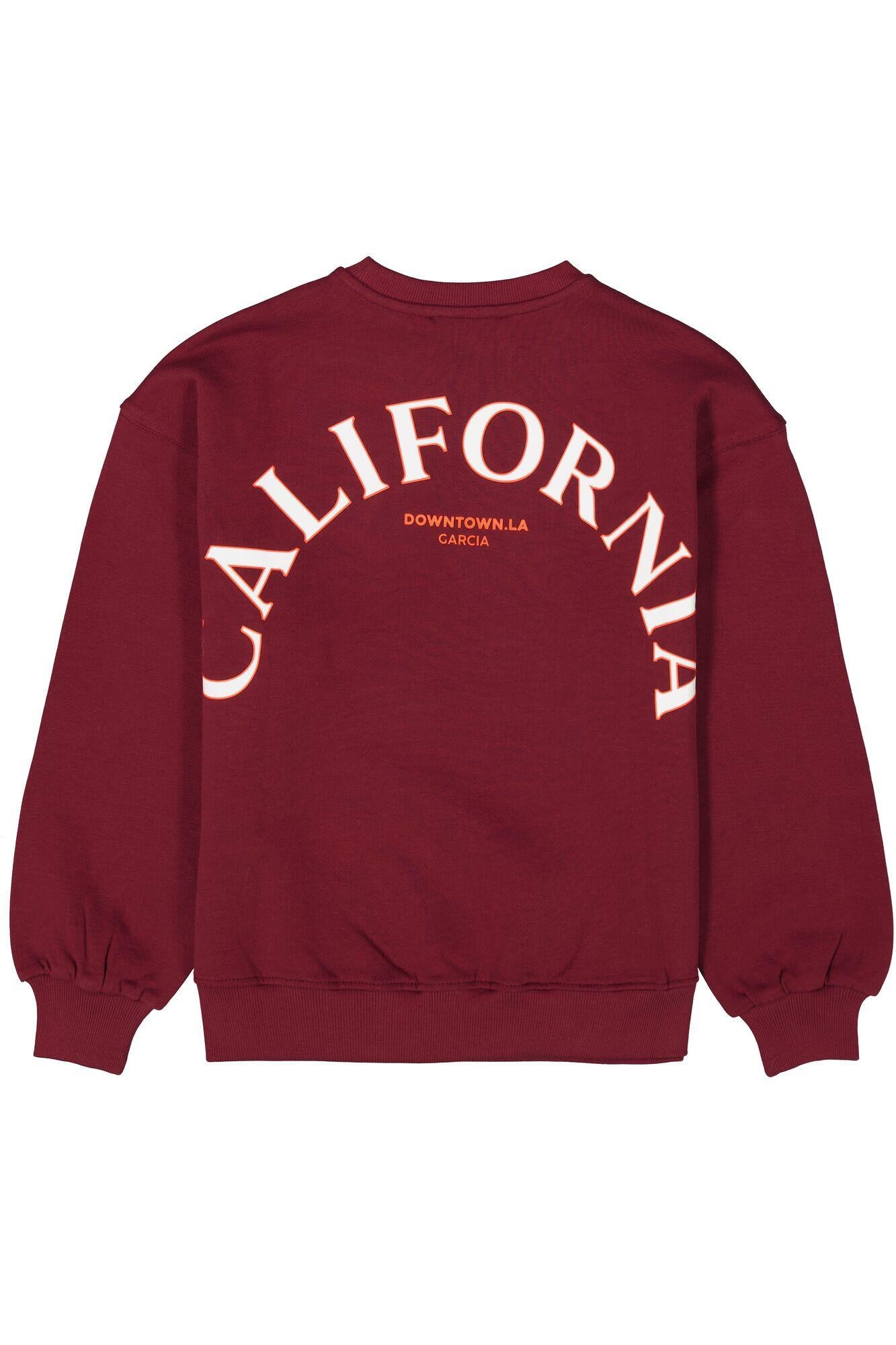 Sweatshirt aus Baumwolle - 6637-dark cherry - Rot