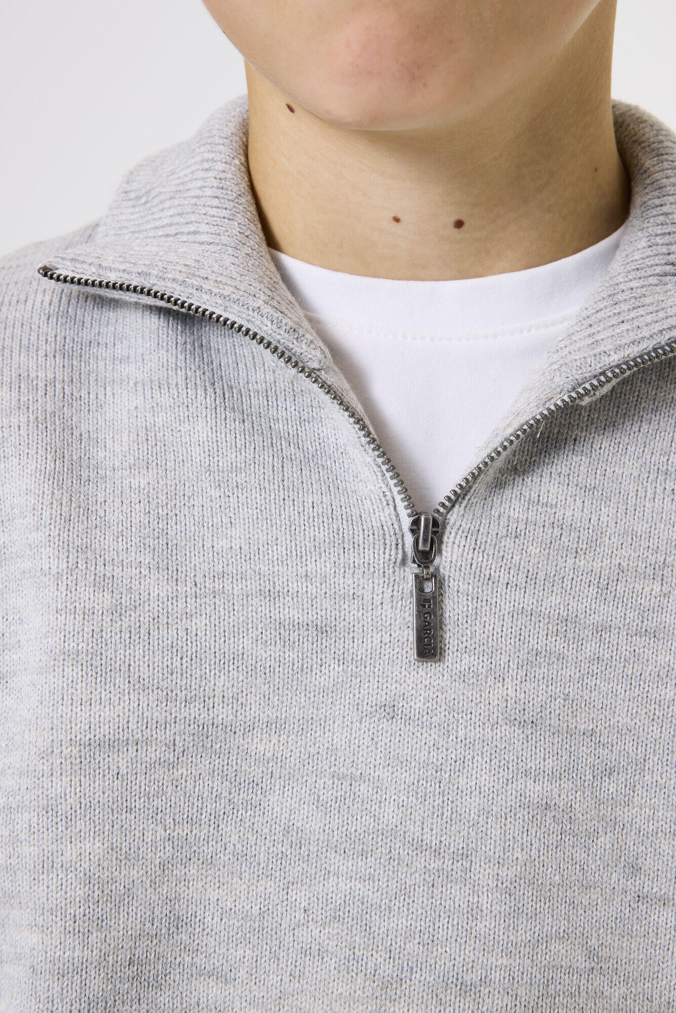 Strickpullover aus Baumwollmix - 123-mid grey melee - Grau