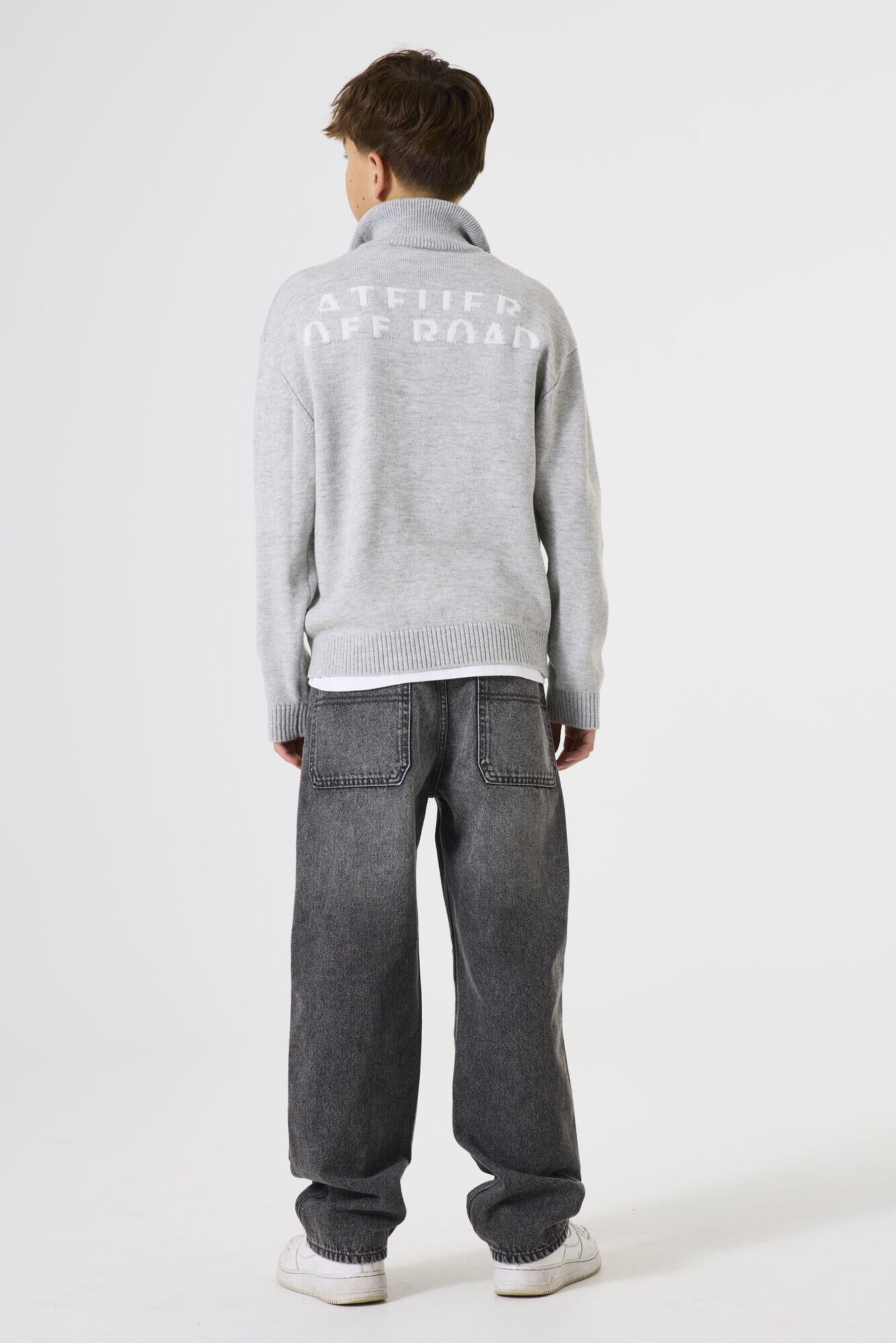 Strickpullover aus Baumwollmix - 123-mid grey melee - Grau