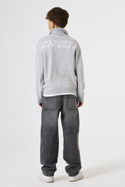 Strickpullover aus Baumwollmix - 123-mid grey melee - Grau