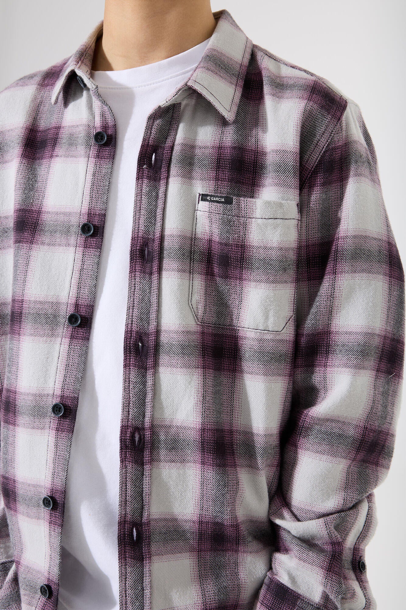 Hemd aus Baumwolle - 6134-raisin - Violett