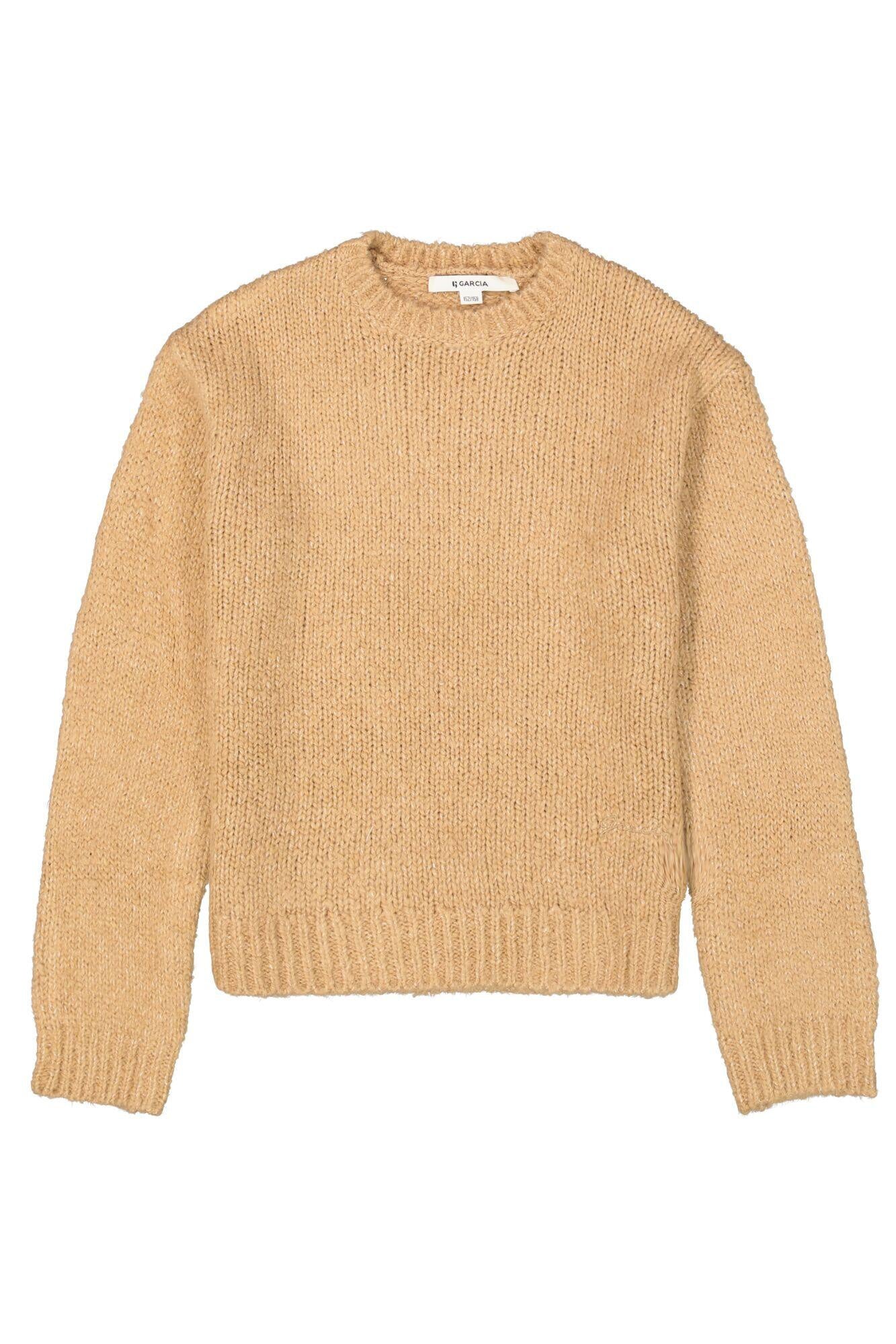 Strickpullover mit Rundhalsausschnitt - 4964-amphora - Braun