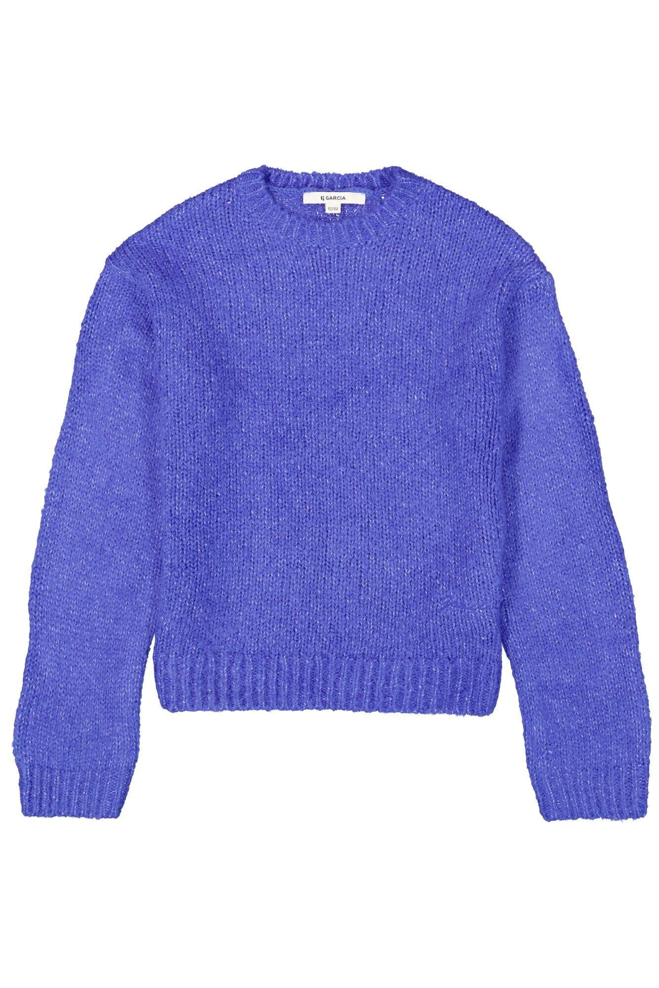 Strickpullover mit Rundhalsausschnitt - 6605-cobalt sky - Blau