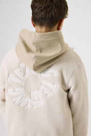 Fleecejacke mit Stehkragen - 4925-moonbeam - Creme