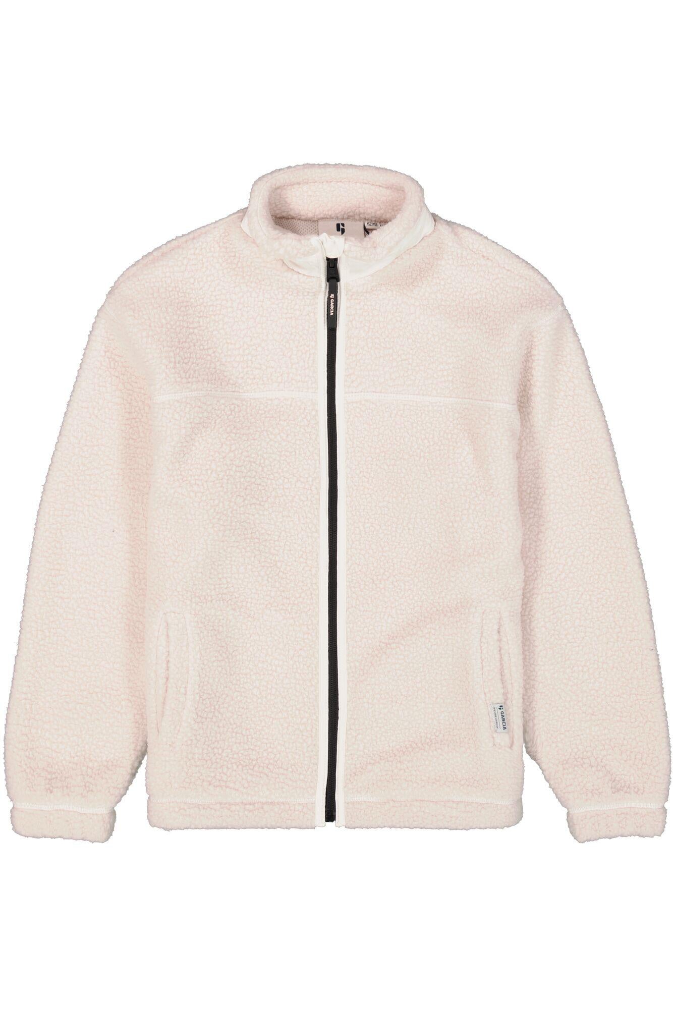 Fleecejacke mit Stehkragen - 4925-moonbeam - Creme