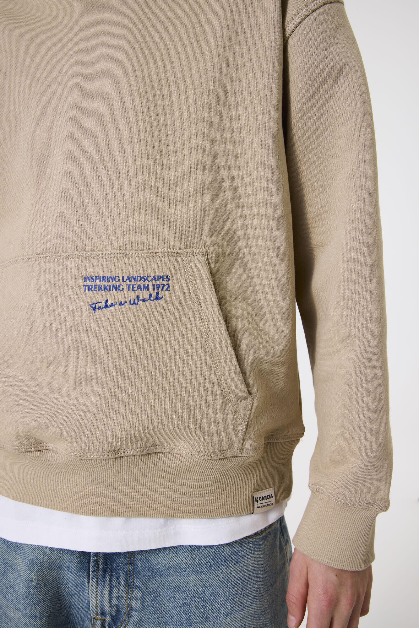 Sweathoodie aus Baumwolle - 8917-dune - Beige