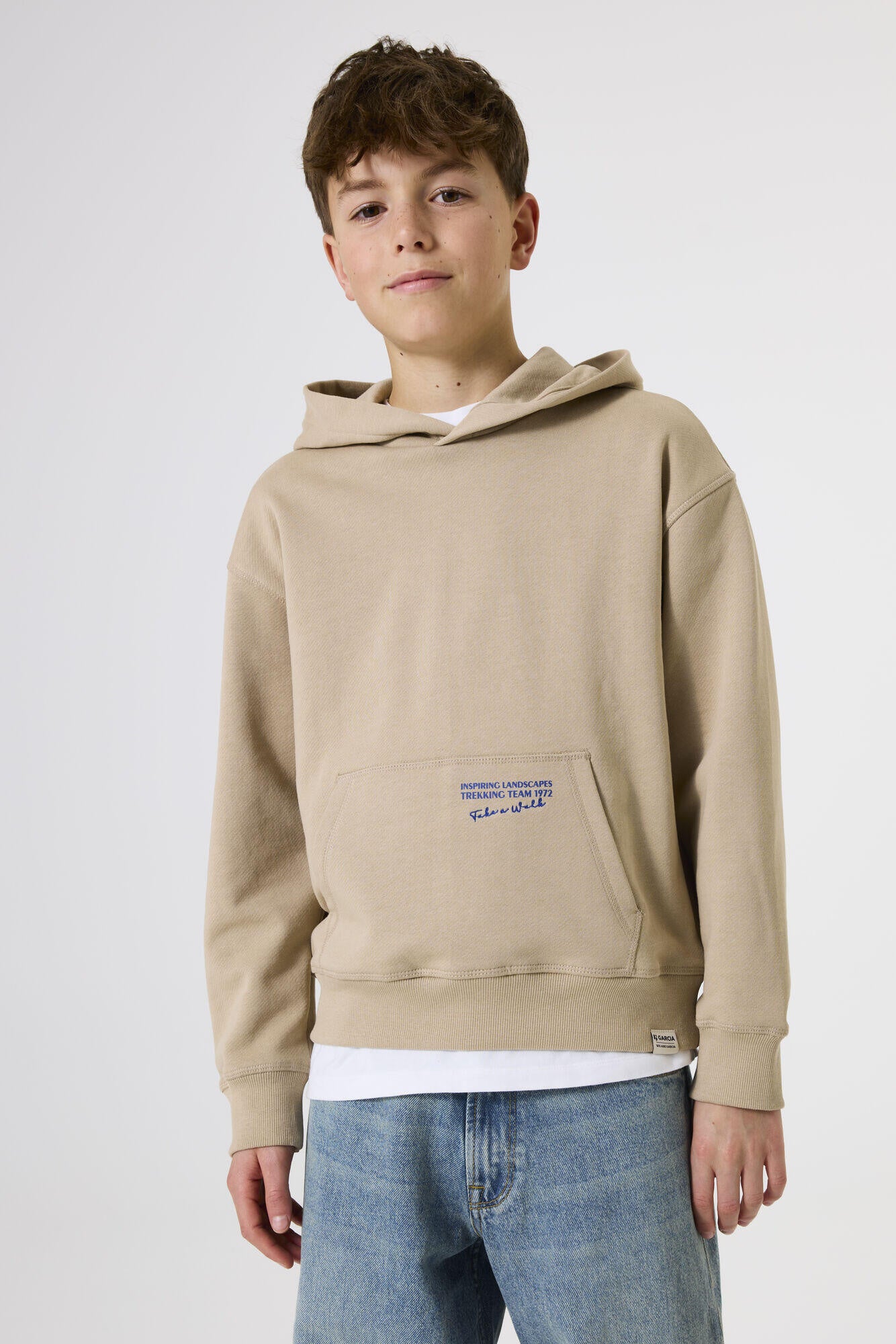 Sweathoodie aus Baumwolle - 8917-dune - Beige